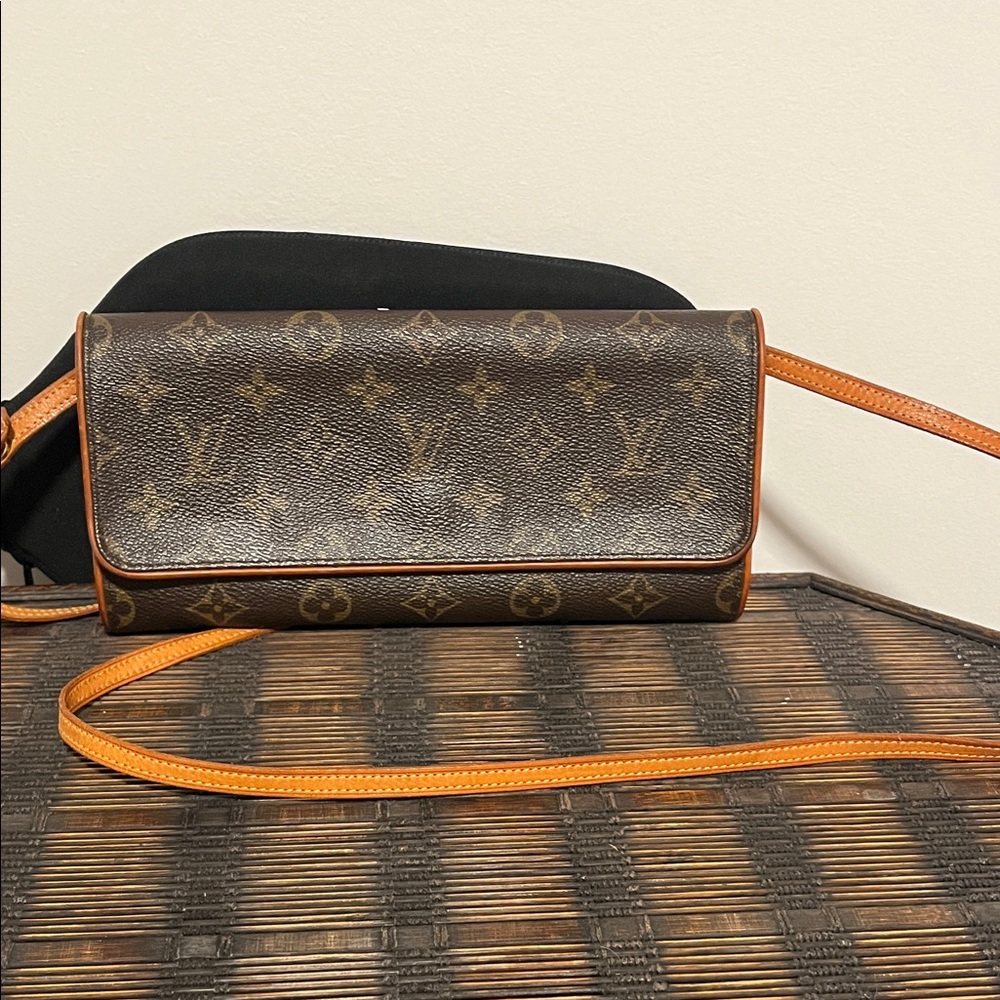 Louis Vuitton Monogram Twin pouchette GM Canvas Crossbody Bag.